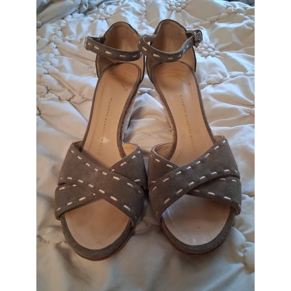 Giuseppe Zanotti Koka Jasmin Espadrille Wedge Heels Size 38
